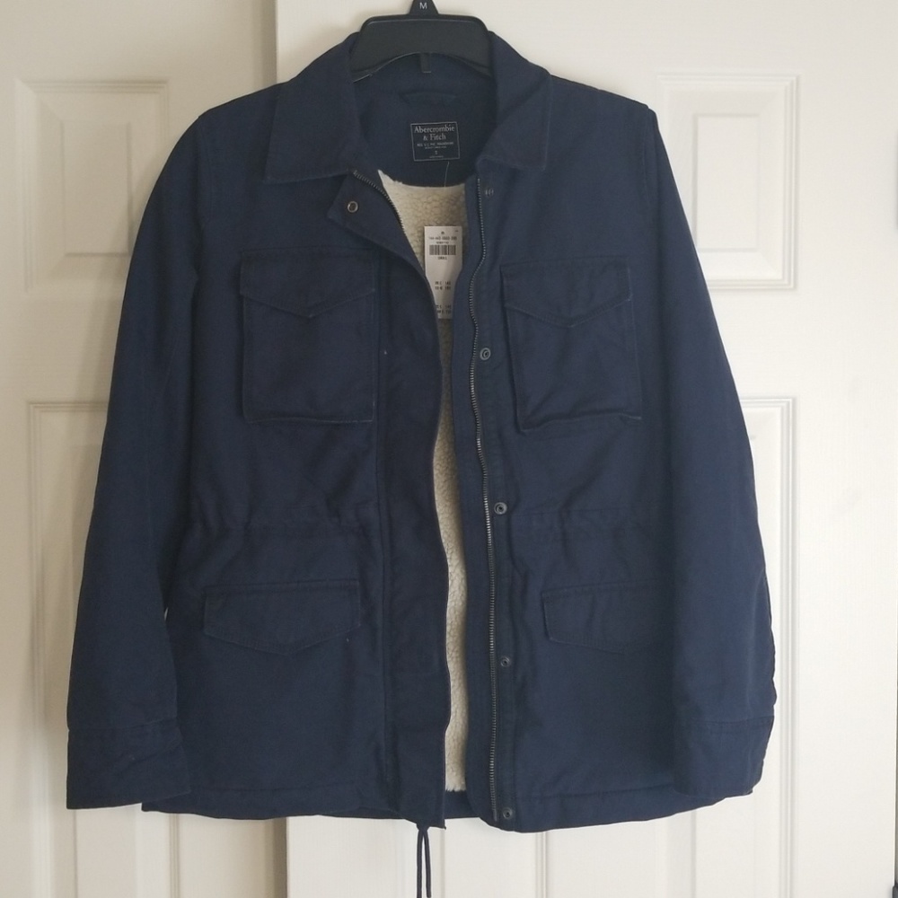 Abercrombie & Fitch Sherpa Lined Twill Jacket